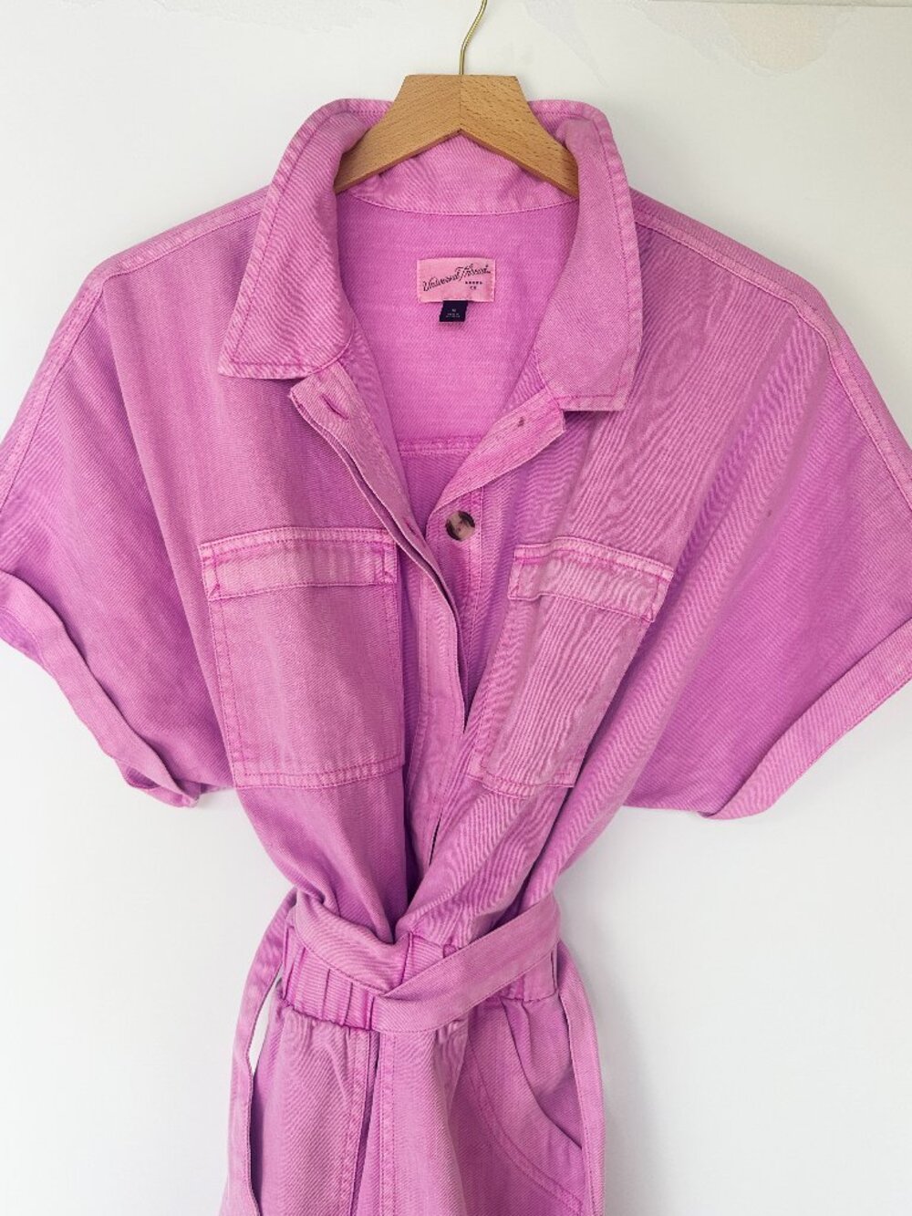 Universal Thread Pink Short Sleeve Utility Jumpsuit Boiler Suit Sz 1X